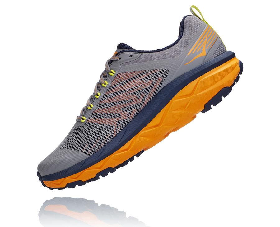Hoka One One Mens Trail Shoes - Challenger ATR 5 - Grey - HBON25346